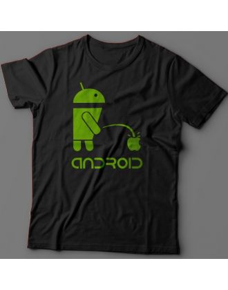 Прикольная футболка с надписью "Android"